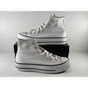 Converse All Star Lift High Top Sneakers Women Size 7.5 White/Black 560846F